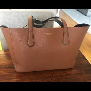 Tory Burch Perry Reversible Mini Tote Brown